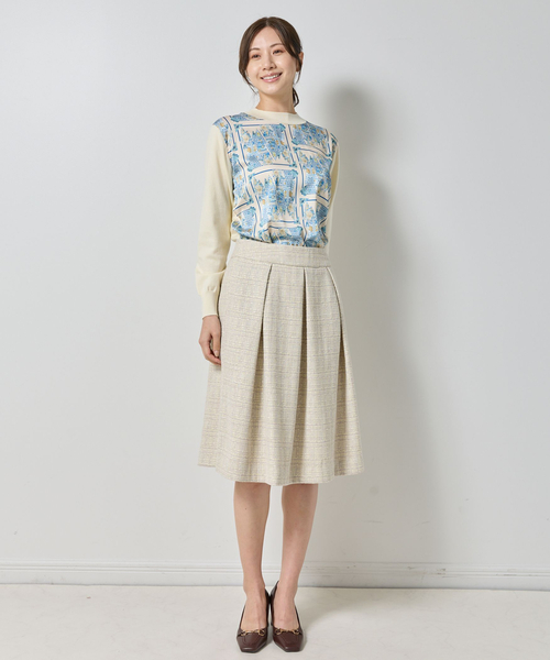 NARACAMICIE（ナラカミーチェ）の「【NARACAMICIE】ツィードタックフレアスカート（スカート・レディース・ブラック/イエロー・M/XL）」の13枚目の写真