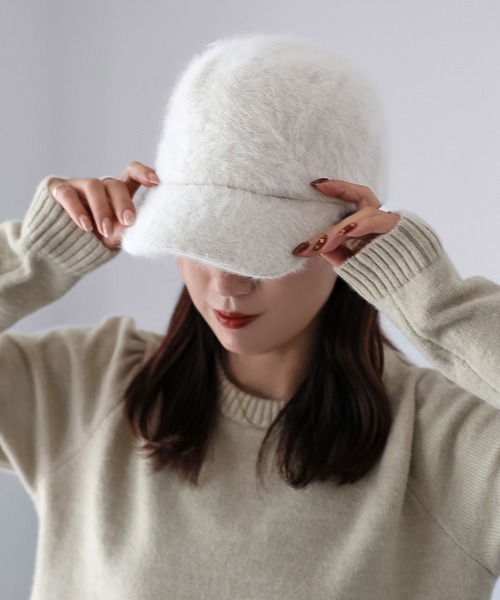 Riberry（リベリー）の「シャギーファーキャップ（キャップ・レディース・アイボリー/グレー/ブラック・FREE）」の4枚目の写真