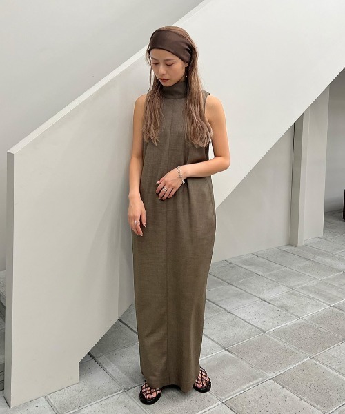 Highneck Sleeveless Onepiece（ワンピース）｜anuke（アンヌーク）の