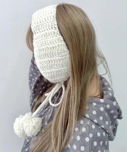 WEGO（ウィゴー）の「WEGO/ポンポン付きイヤーマフ（イヤーマフ・レディース・ワイン/グレー/ホワイト/ブラック・FREE）」の12枚目の写真