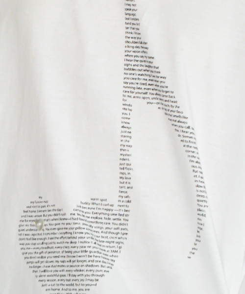 RONRON（ロンロン）の「HEART NOTE TYPE OVER FIT LONG SLEEVE WHITE（Tシャツ/カットソー・レディース・その他・FREE）」の2枚目の写真