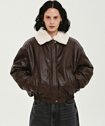 NICOLE FUR LEATHER MUSTANG_BROWN