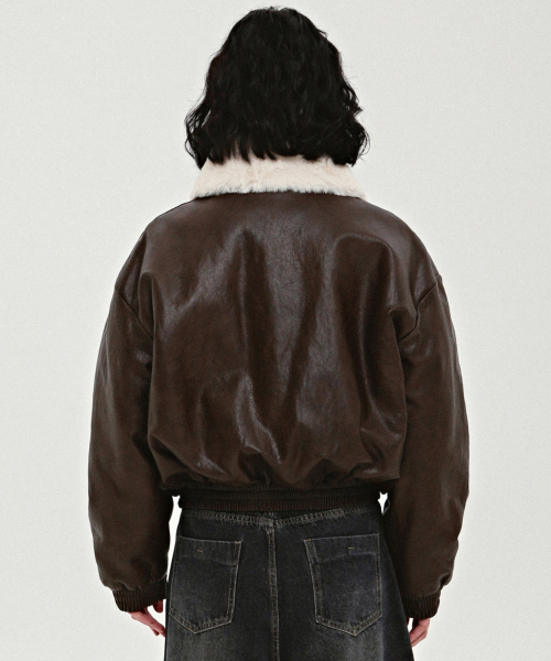 NICK&NICOLE(ニックアンドニコール)の「NICOLE FUR LEATHER MUSTANG_BROWN(ムートンコート・レディース・その他・FREE)」の3枚目の写真