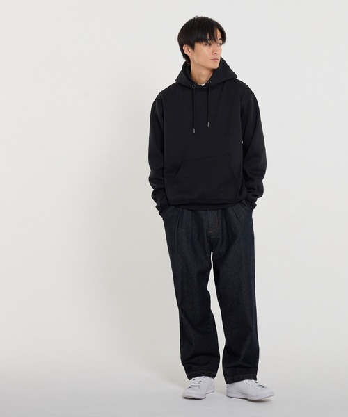 coca(coca)(コカ)の「ポリエステル裏起毛ベーシックプルパーカー(パーカー・メンズ・ライトベージュ/ライトグレー/ブラック・M/S/XL/L)」の4枚目の写真