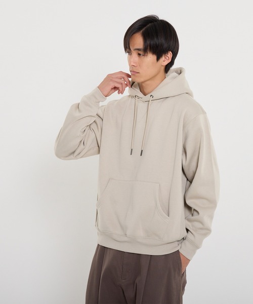 coca(coca)(コカ)の「ポリエステル裏起毛ベーシックプルパーカー(パーカー・メンズ・ライトベージュ/ライトグレー/ブラック・M/S/XL/L)」の12枚目の写真