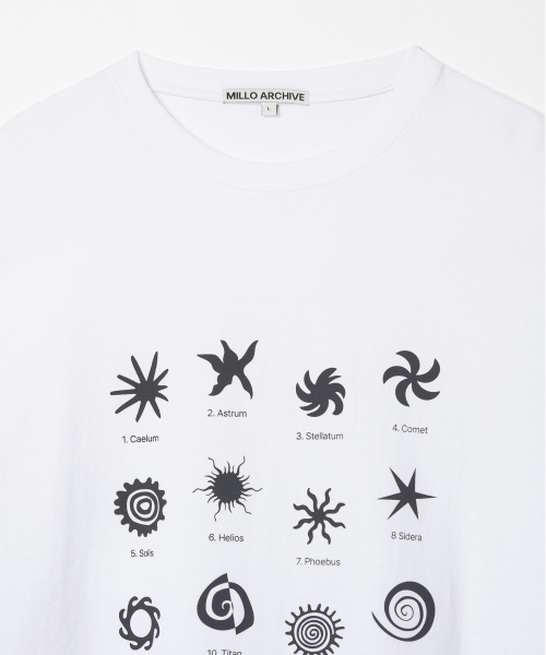 Millo Archive（ミロ アーカイブ）の「スクロールスクエアTシャツ[ホワイト]（Tシャツ/カットソー・メンズ・その他・MEDIUM/LARGE/X-LARGE）」の2枚目の写真