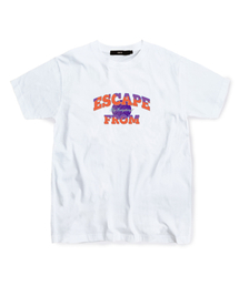 ESCAPEFROM（エスケープフロム）の「Orange Vintage Letter T-Shirt White（Tシャツ/カットソー）」
