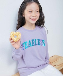 devirock（デビロック）の「綿100% デビラボ×【きらっとメタリック】 ガールズ プリント長袖Tシャツ（Tシャツ/カットソー）」