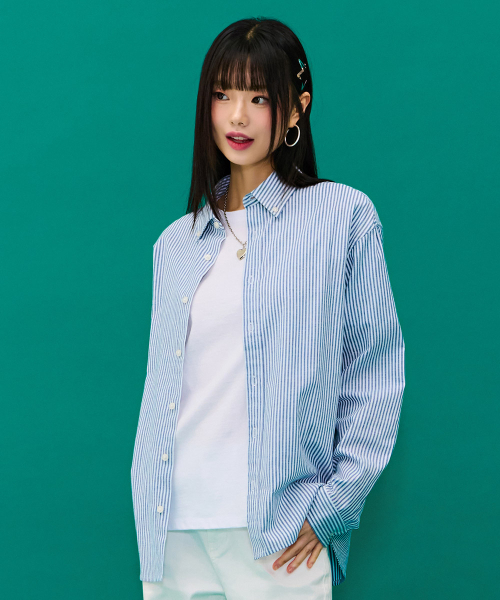 CHASECULT(チェイスカルト)の「ユニセックスオックスフォードシャツ-ネイビー(シャツ/ブラウス・メンズ・ネイビー・90/100/95/105)」の5枚目の写真