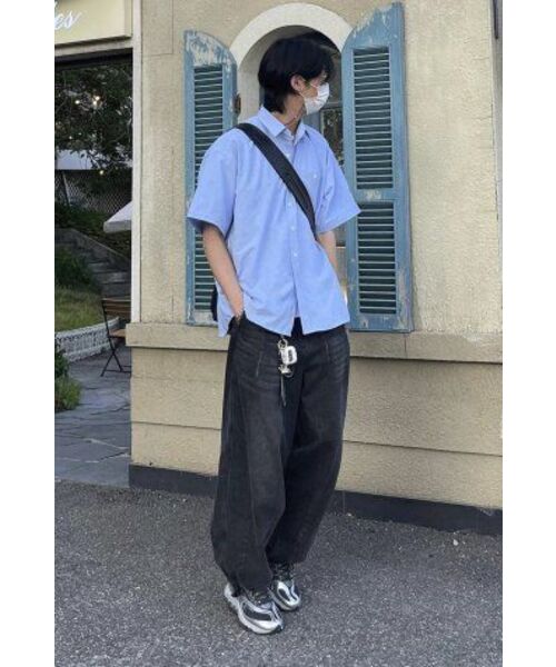 F.ILLUMINATE（フィルミネイト）の「オーバーフィットオックスフォードハーフシャツ - スカイブルー（シャツ/ブラウス・レディース・その他・LARGE）」の14枚目の写真