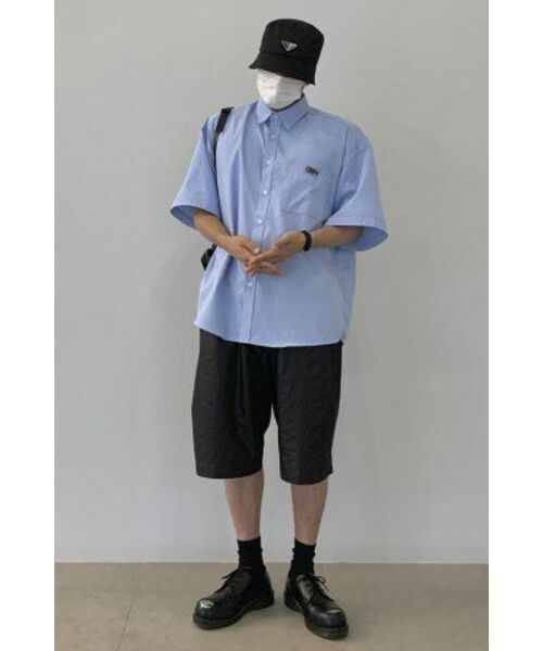 F.ILLUMINATE（フィルミネイト）の「オーバーフィットオックスフォードハーフシャツ - スカイブルー（シャツ/ブラウス・レディース・その他・LARGE）」の15枚目の写真