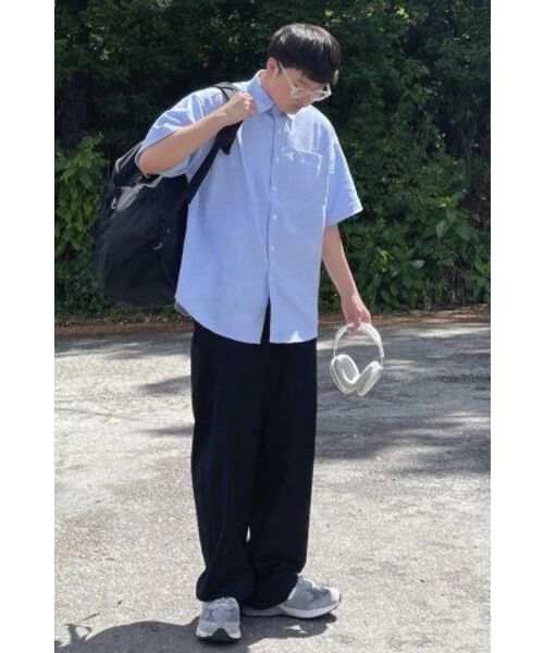 F.ILLUMINATE（フィルミネイト）の「オーバーフィットオックスフォードハーフシャツ - スカイブルー（シャツ/ブラウス・レディース・その他・LARGE）」の19枚目の写真