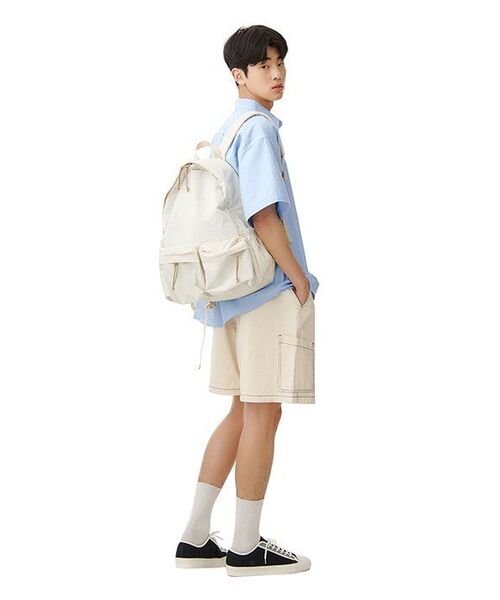 F.ILLUMINATE（フィルミネイト）の「オーバーフィットオックスフォードハーフシャツ - スカイブルー（シャツ/ブラウス・レディース・その他・LARGE）」の20枚目の写真