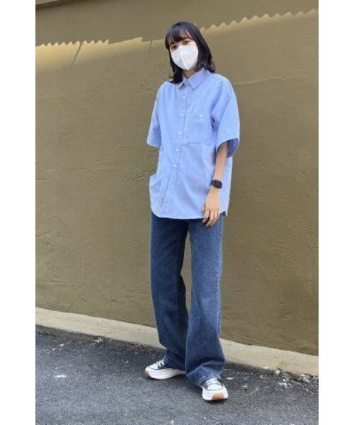 F.ILLUMINATE（フィルミネイト）の「オーバーフィットオックスフォードハーフシャツ - スカイブルー（シャツ/ブラウス・レディース・その他・LARGE）」の22枚目の写真