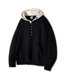 GHOST REPUBLIC（ゴーストリパブリック）の「ベーシックフード配色ヘンリーネックフードパーカー GHT-485_裏毛（パーカー）」