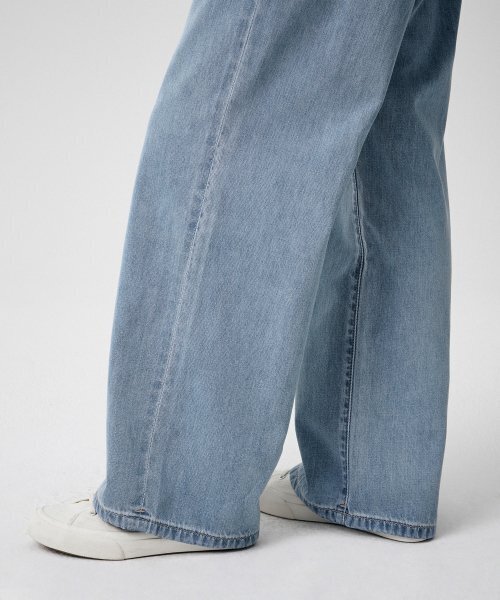 MUSINSA STANDARD WOMAN（ムシンサスタンダードウーマン）の「ウィメンズライトウェイトワイドバンディングデニムパンツ[ライトインディゴ]（デニムパンツ・レディース・その他・30/24/26/28）」の7枚目の写真