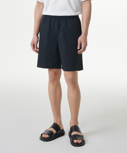 MUSINSA STANDARD（ムシンサスタンダード）の「コットンバンディングショーツ [ネイビー]（その他パンツ・メンズ・その他・38/36/34/32/30/26/28）」の2枚目の写真