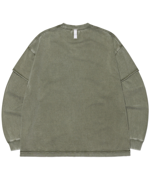 NOMANUAL(NOMANUAL)の「A.R LONG SLEEVE TEE - WASHED KHAKI(Tシャツ/カットソー・レディース・その他・MEDIUM/LARGE/X-LARGE)」の2枚目の写真