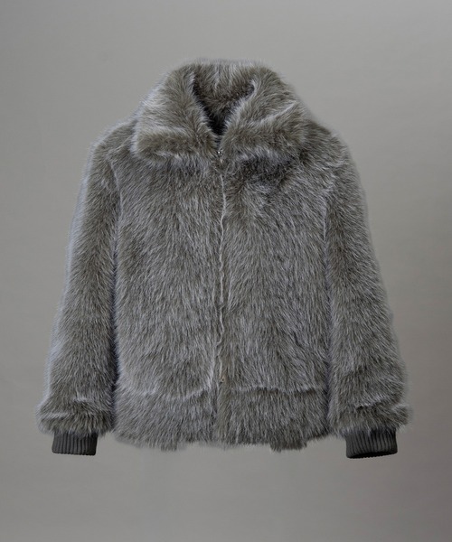 MAISON SPECIAL（メゾンスペシャル）の「《UNISEX》Luxury Volume Eco Fur Prime-Over Blouson/ラグジュアリーボリュームエコファープライムオーバーブルゾン【MAISON SPECIAL/メゾンスペシャル】（ブルゾン・メンズ・ブラック/グレー・0/1/2）」の19枚目の写真