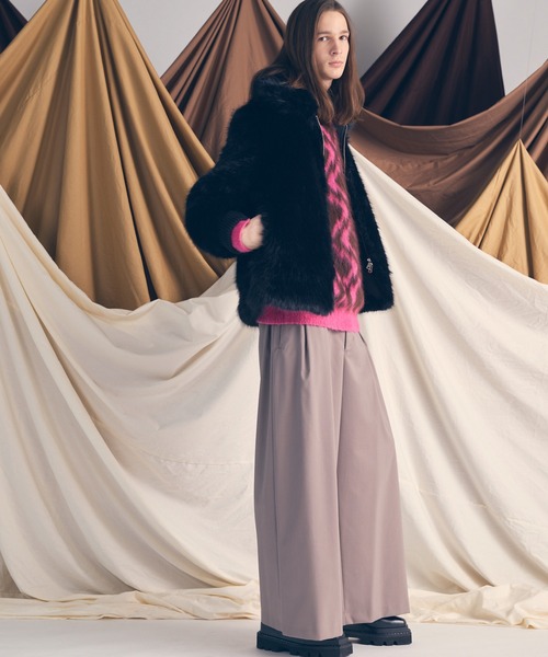 MAISON SPECIAL（メゾンスペシャル）の「《UNISEX》Luxury Volume Eco Fur Prime-Over Blouson/ラグジュアリーボリュームエコファープライムオーバーブルゾン【MAISON SPECIAL/メゾンスペシャル】（ブルゾン・メンズ・ブラック/グレー・0/1/2）」の10枚目の写真