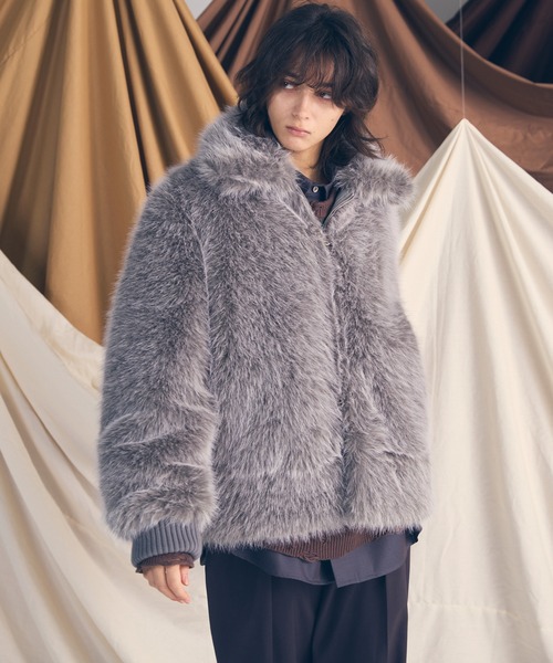 UNISEX》Luxury Volume Eco Fur Prime-Over Blouson/ラグジュアリー