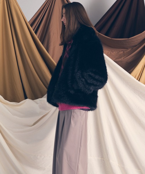 MAISON SPECIAL（メゾンスペシャル）の「《UNISEX》Luxury Volume Eco Fur Prime-Over Blouson/ラグジュアリーボリュームエコファープライムオーバーブルゾン【MAISON SPECIAL/メゾンスペシャル】（ブルゾン・メンズ・ブラック/グレー・0/1/2）」の17枚目の写真