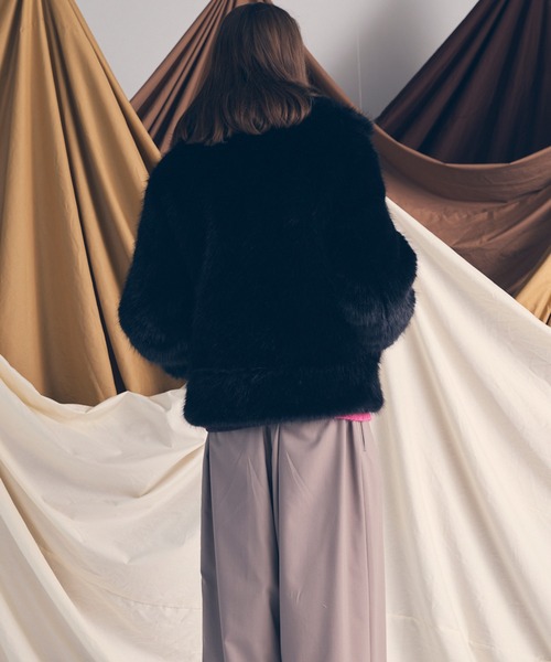 MAISON SPECIAL（メゾンスペシャル）の「《UNISEX》Luxury Volume Eco Fur Prime-Over Blouson/ラグジュアリーボリュームエコファープライムオーバーブルゾン【MAISON SPECIAL/メゾンスペシャル】（ブルゾン・メンズ・ブラック/グレー・0/1/2）」の18枚目の写真