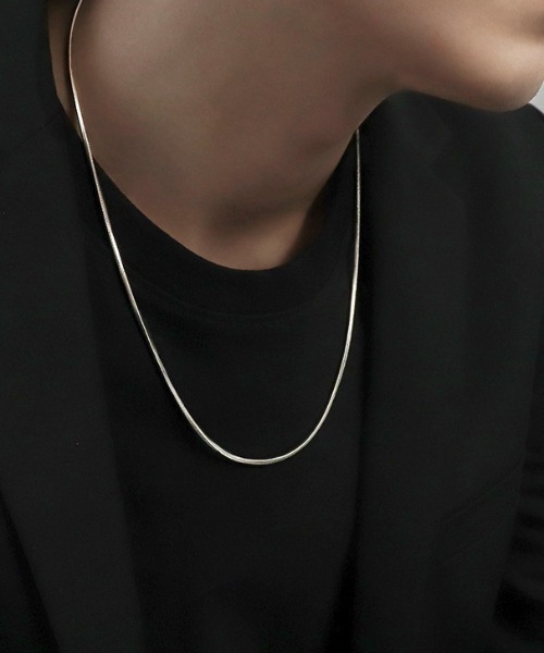 B.R.U（ブル）の「【長さアソート】シルバースネークネックレス（ネックレス・メンズ・シルバー系その他2/シルバー/シルバー系その他・FREE）」の2枚目の写真