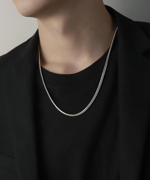 B.R.U（ブル）の「【長さアソート】シルバースネークネックレス（ネックレス・メンズ・シルバー系その他2/シルバー/シルバー系その他・FREE）」の4枚目の写真