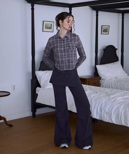 ROSEFRANTZ（ロゼフランツ）の「See-through Check Shirt [Blue]（シャツ/ブラウス・レディース・ブルー・FREE）」の3枚目の写真