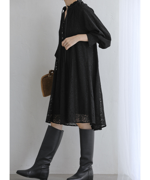 La TOTALITE(ラトータリテ)の「レースミニワンピース(ワンピース・レディース・ブラック・FREE)」の6枚目の写真