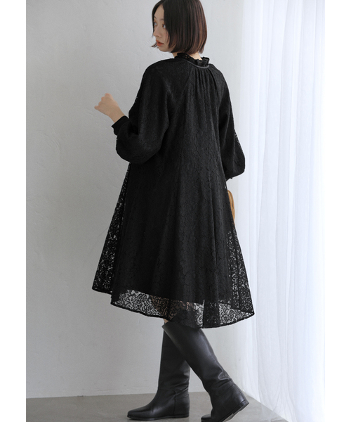 La TOTALITE(ラトータリテ)の「レースミニワンピース(ワンピース・レディース・ブラック・FREE)」の7枚目の写真