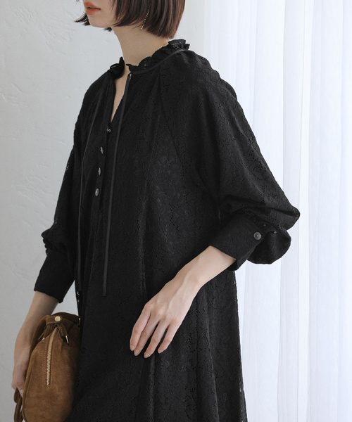 La TOTALITE(ラトータリテ)の「レースミニワンピース(ワンピース・レディース・ブラック・FREE)」の9枚目の写真