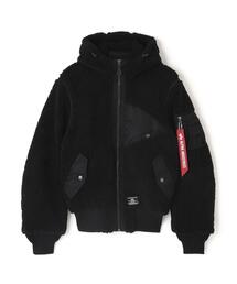 Alpha Industries/アルファ インダストリーズ/FAUX LEATHER HOODED RIB
