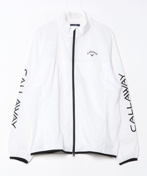 美品‼️Callaway メンズジャケット M ホワイト Callaway（キャロウェイ） ゴルフ レインウェア メンズ 上下セット