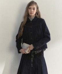 SunsetPark（サンセットパーク）の「クラシックデニム ギャザージャケット SP25a030【SunsetPark】【2025AW】（デニムジャケット）」