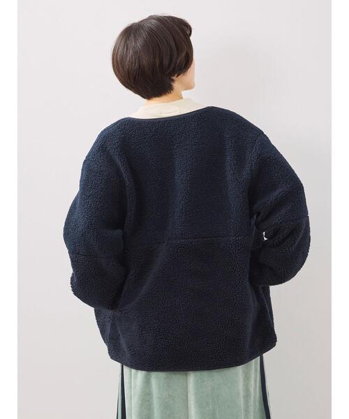 SM2（エスエムツー）の「切替ボアジャケット（ノーカラージャケット・レディース・チャコールグレー/ネイビー/キナリ・F）」の11枚目の写真