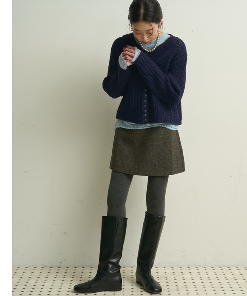 Lutim by u(ルチバイユー)の「Minimal Long Boots/ミニマルロングブーツ(ブーツ・レディース・ブラウン/ブラック・23.5/24.5)」の4枚目の写真