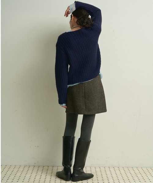 Lutim by u(ルチバイユー)の「Minimal Long Boots/ミニマルロングブーツ(ブーツ・レディース・ブラウン/ブラック・23.5/24.5)」の7枚目の写真