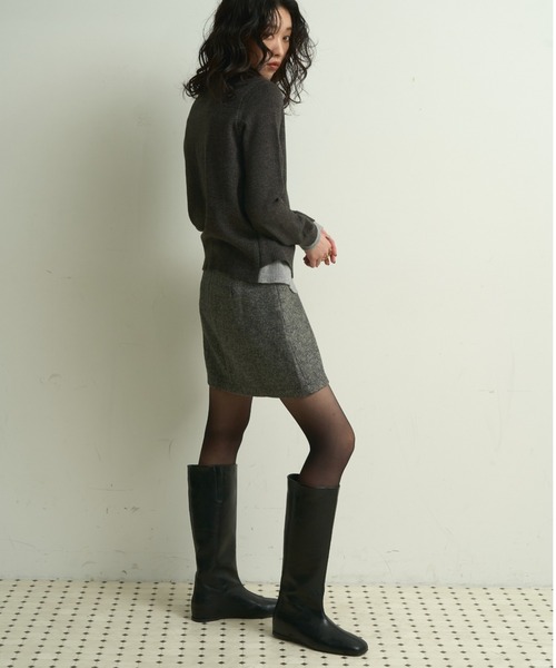 Lutim by u(ルチバイユー)の「Minimal Long Boots/ミニマルロングブーツ(ブーツ・レディース・ブラウン/ブラック・23.5/24.5)」の18枚目の写真