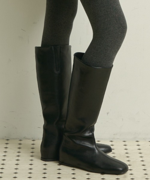 Lutim by u(ルチバイユー)の「Minimal Long Boots/ミニマルロングブーツ(ブーツ・レディース・ブラウン/ブラック・23.5/24.5)」の16枚目の写真