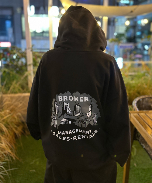 ACOVER(オコボ)の「ブローカーシティ フードパーカー 2カラー(パーカー・メンズ・ブラック/チャコールグレー/チャコール/ブラック系・MEDIUM/LARGE)」の9枚目の写真
