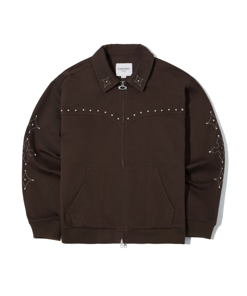 CRITIC(クリティック)の「STUDDED WORK JACKET BROWN(その他アウター・レディース・その他・LARGE/X-LARGE/MEDIUM)」の2枚目の写真