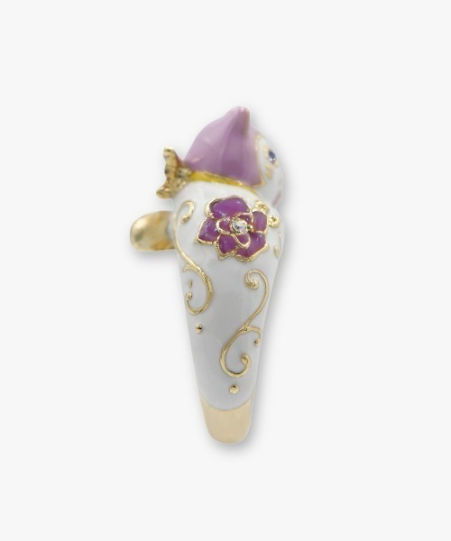 ANNA SUI（アナスイ）の「招き猫モチーフ リング（リング・レディース・ホワイト・LL/L）」の2枚目の写真