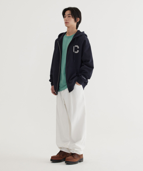 COVERNAT（カバーナット）の「Cロゴフードジップアップ ダークネイビー（パーカー・レディース・その他・X-SMALL/SMALL/MEDIUM/LARGE/X-LARGE/XX-LARGE）」の5枚目の写真