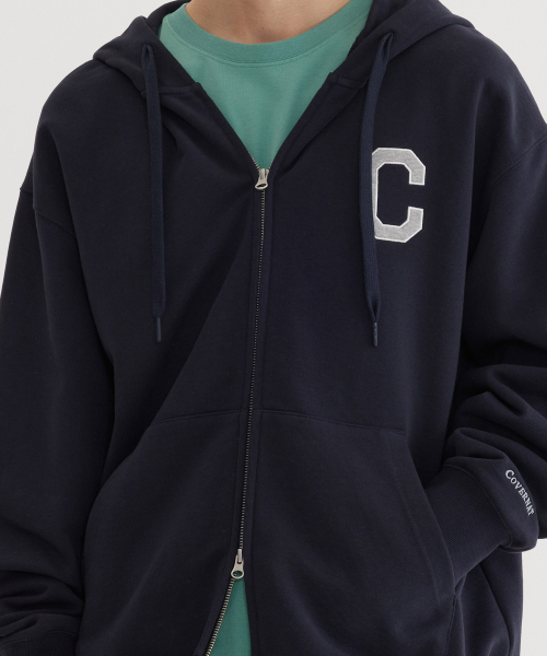 COVERNAT（カバーナット）の「Cロゴフードジップアップ ダークネイビー（パーカー・レディース・その他・X-SMALL/SMALL/MEDIUM/LARGE/X-LARGE/XX-LARGE）」の7枚目の写真