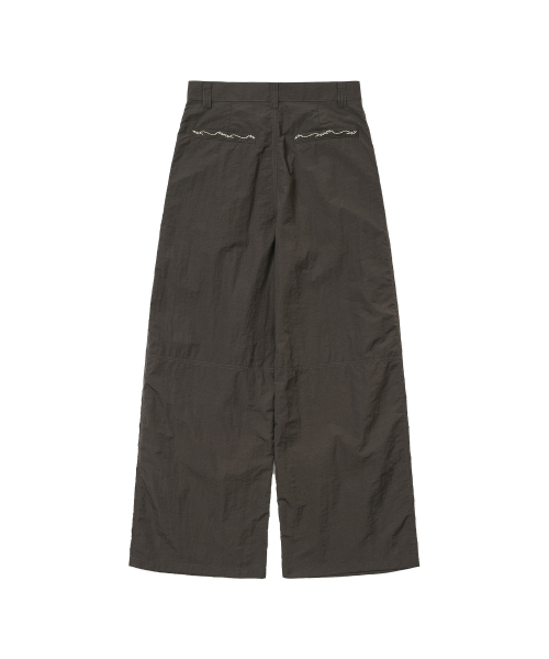 Nylon Easy Pants Brown