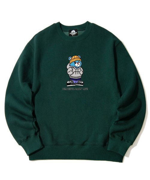 TRIPSHION(トリップション)の「CITY BEAR GRAPHIC クルーネック - グリーン(スウェット・メンズ・その他・LARGE/MEDIUM/X-LARGE)」の1枚目の写真