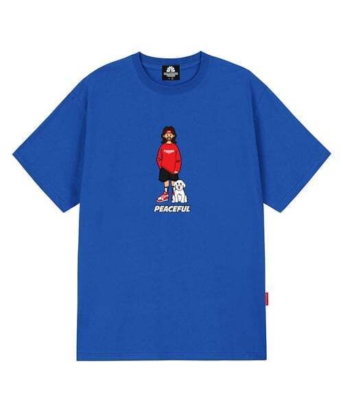 TRIPSHION(トリップション)の「JESUS & WH DOG Tシャツ - ブルー(Tシャツ/カットソー・メンズ・その他・LARGE/MEDIUM/X-LARGE)」の1枚目の写真