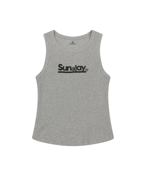 SUNDAY FRUIT MARKET(サンデーフルーツマーケット)の「W) Sunday SLEEVELESS GRAY(Tシャツ/カットソー・レディース・その他・SMALL)」の1枚目の写真